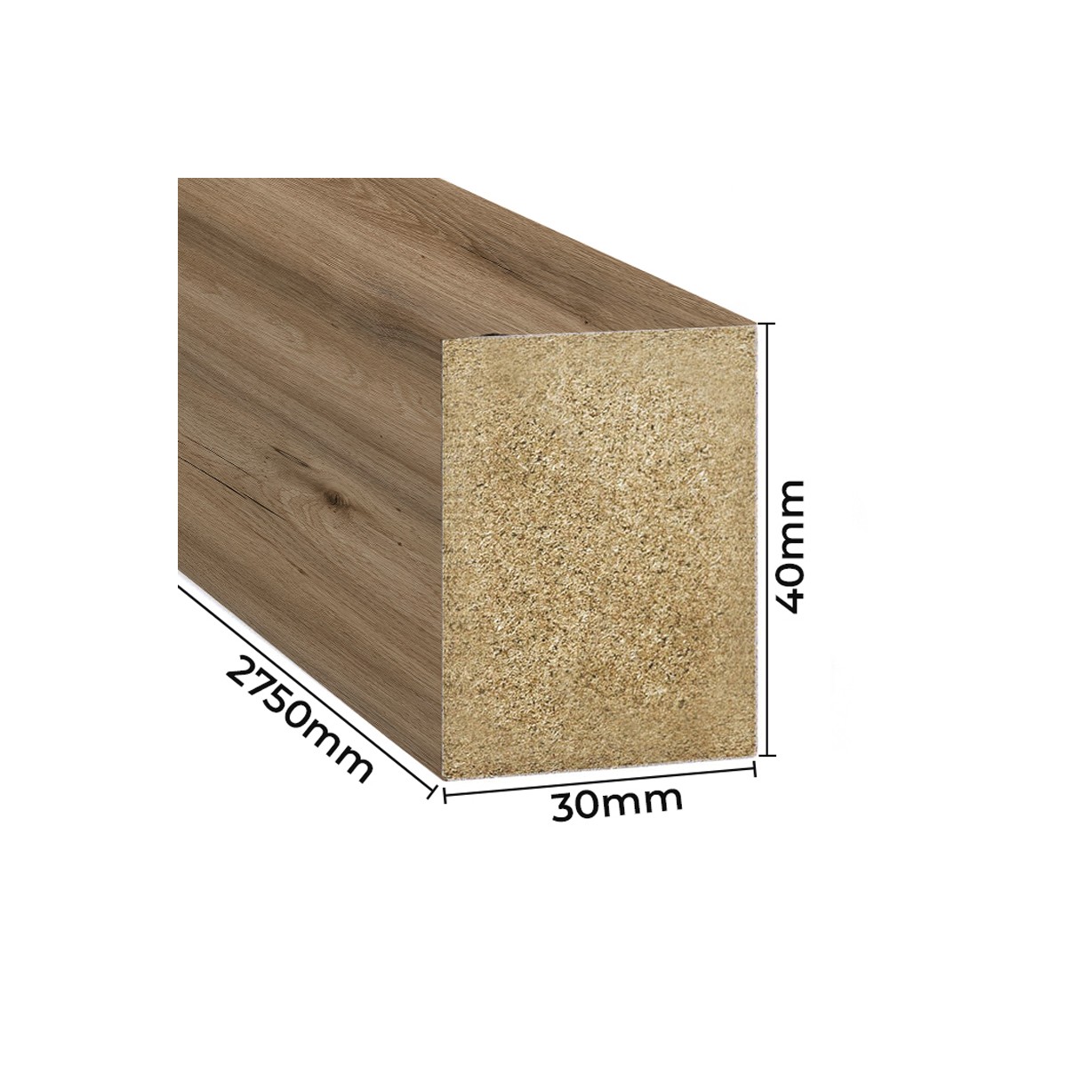 LAMELE ŚCIENNE DĄB CIEMNY 30X40 x2750 LAMEO 009 1sztuka