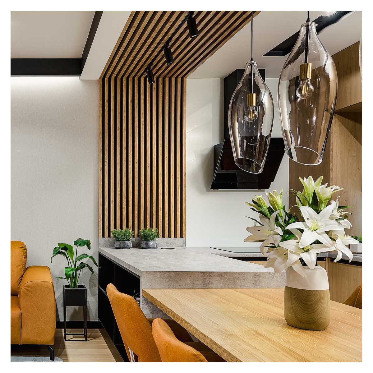 LAMELE ŚCIENNE NA FILCU CZARNYM DĄB NATURALNY 300X24 x2750 LAMEO F103