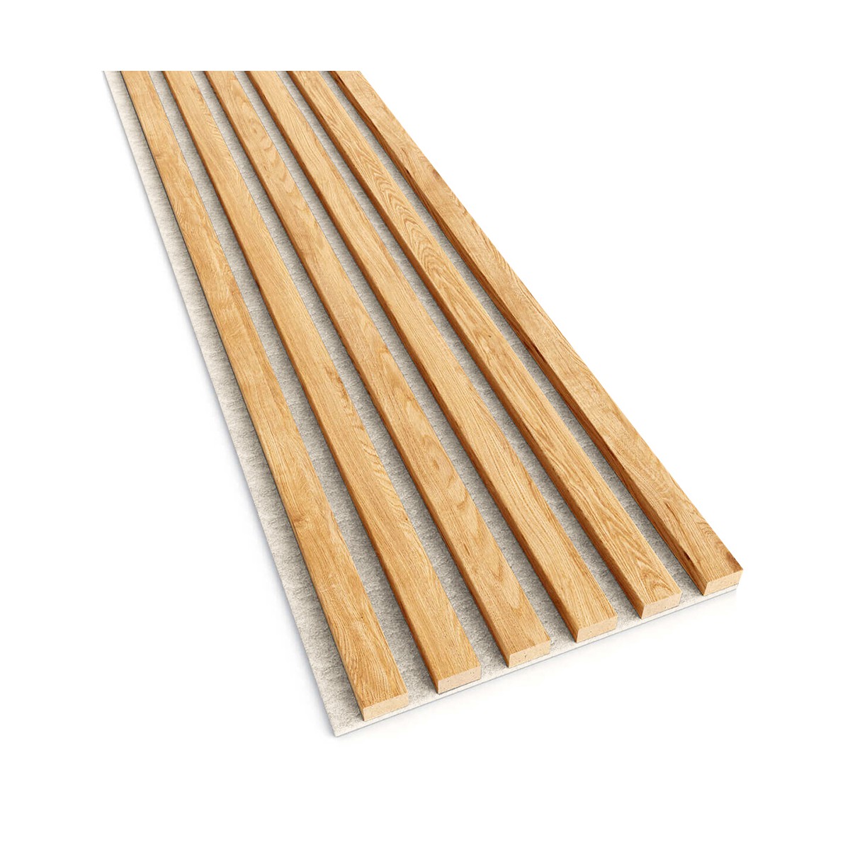 LAMELE ŚCIENNE NA FILCU BEŻOWYM DĄB NATURALNY 300X24 x2750 LAMEO FB103