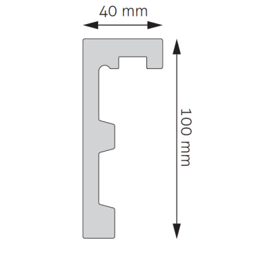 LISTWA CREATIVA LK-01 10cm x 2,44M LIGHTBLOCKER CZARNA!!