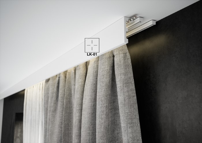 LISTWA CREATIVA LK-01 10cm x 2,44M LIGHTBLOCKER CZARNA!!