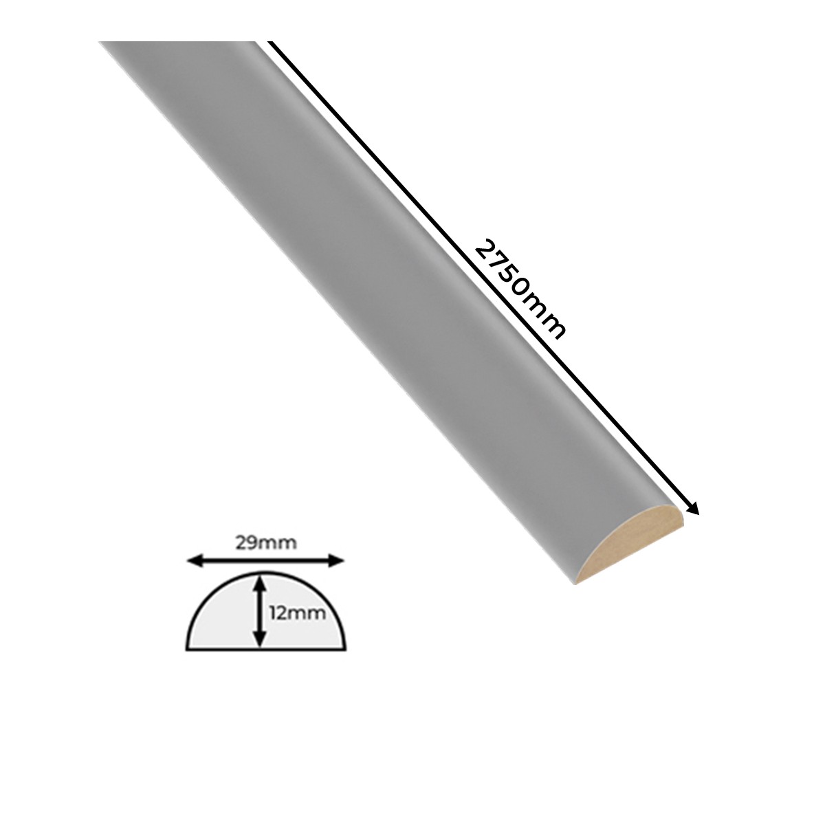 LAMELE PÓŁWALEK MDF NA ŚCIANĘ 1 SZTUKA  SZARY
