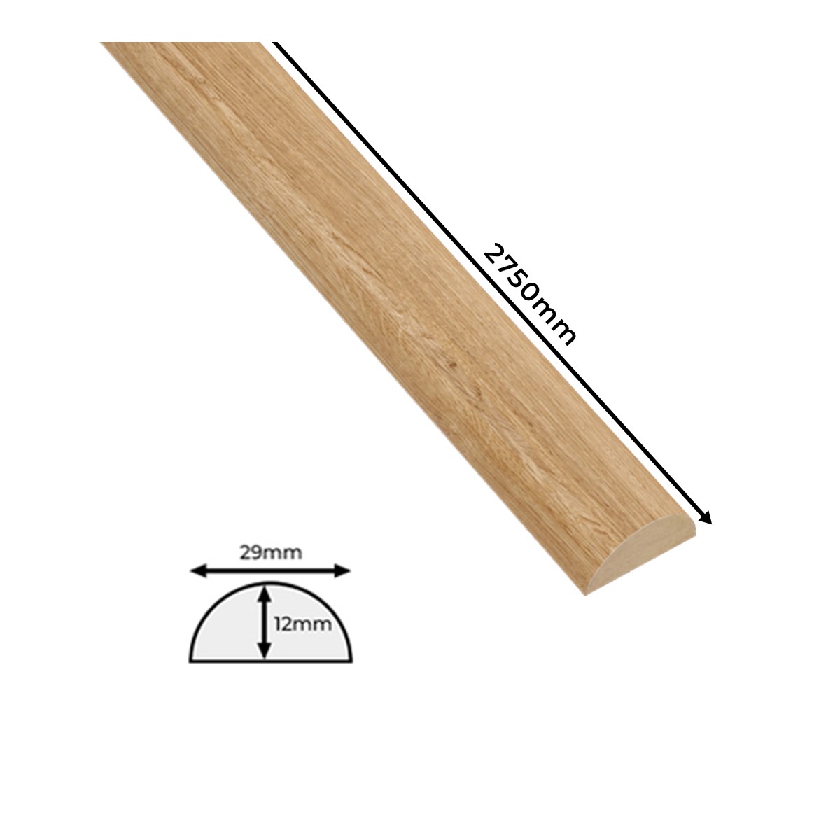 LAMELE PÓŁWALEK MDF NA ŚCIANĘ 1 SZTUKA  DĄB NATURALNY