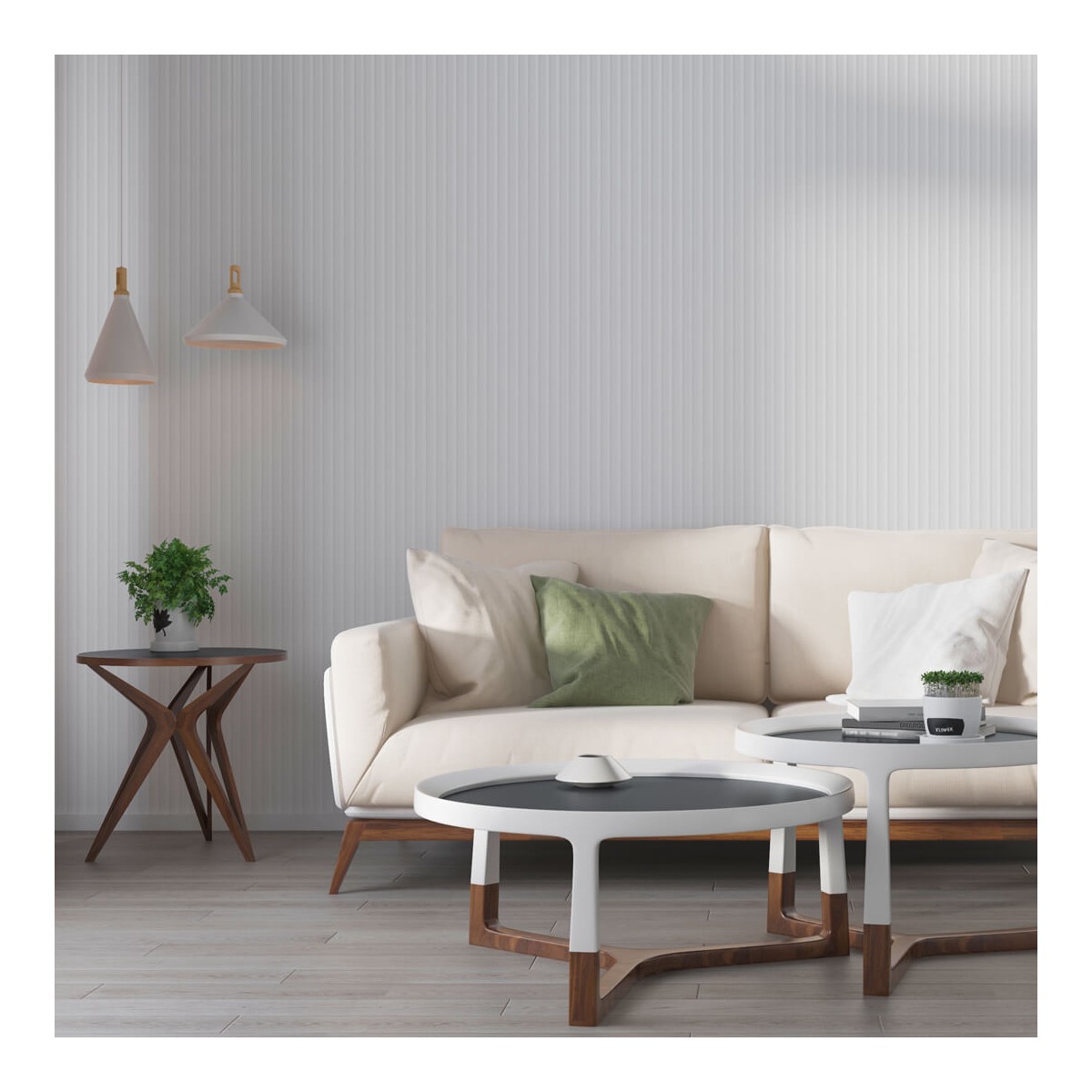 LAMELE PÓŁWAŁEK NA FILCU BIAŁY 145X16X2750 MM 