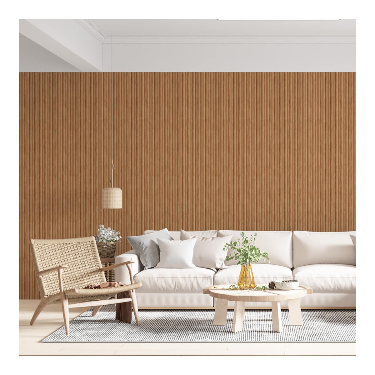 LAMELE PÓŁWAŁEK NA FILCU DĄB NATURALNY 145X16X2750 MM 