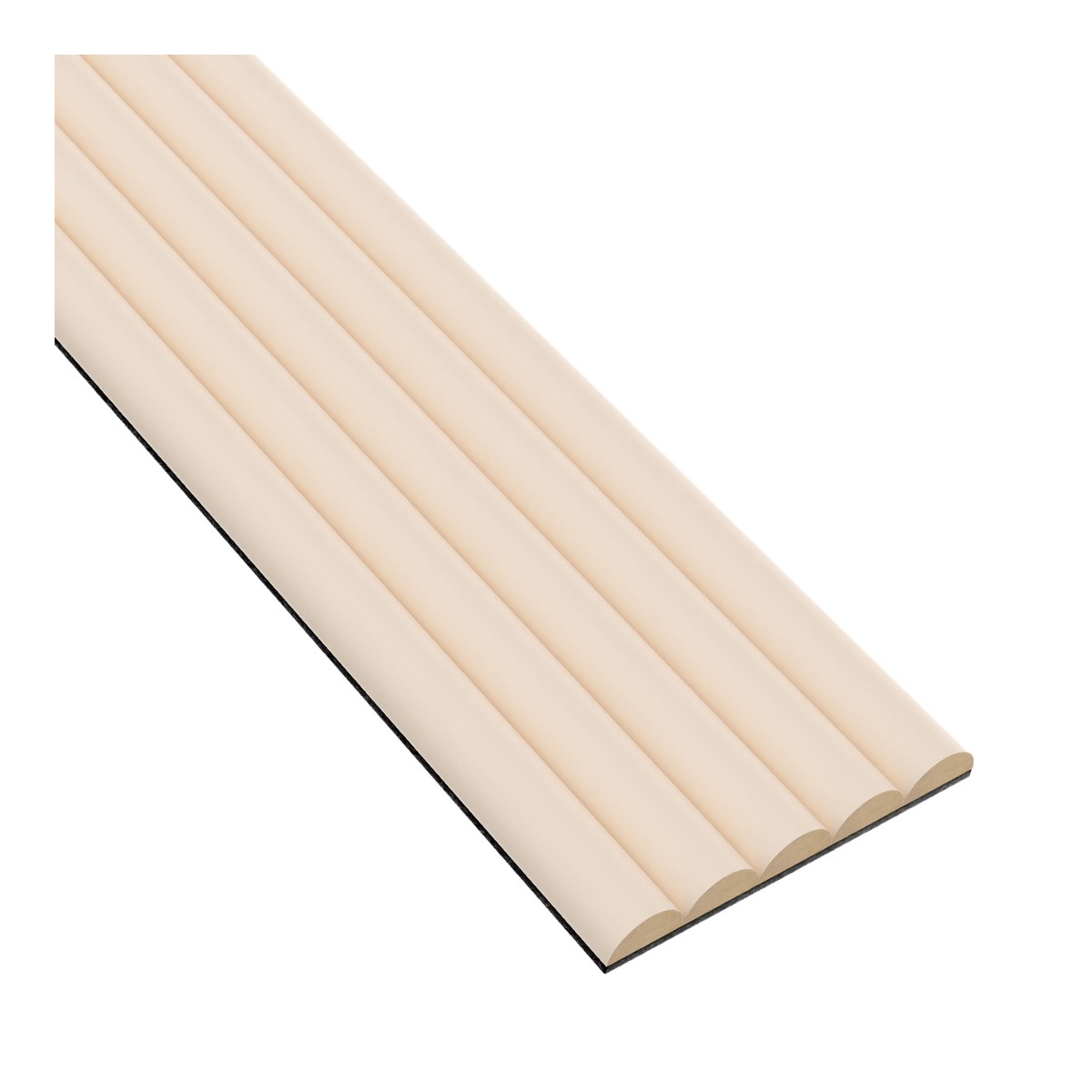 LAMELE PÓŁWAŁEK NA FILCU MDF SUROWY 145X16X2750 MM 
