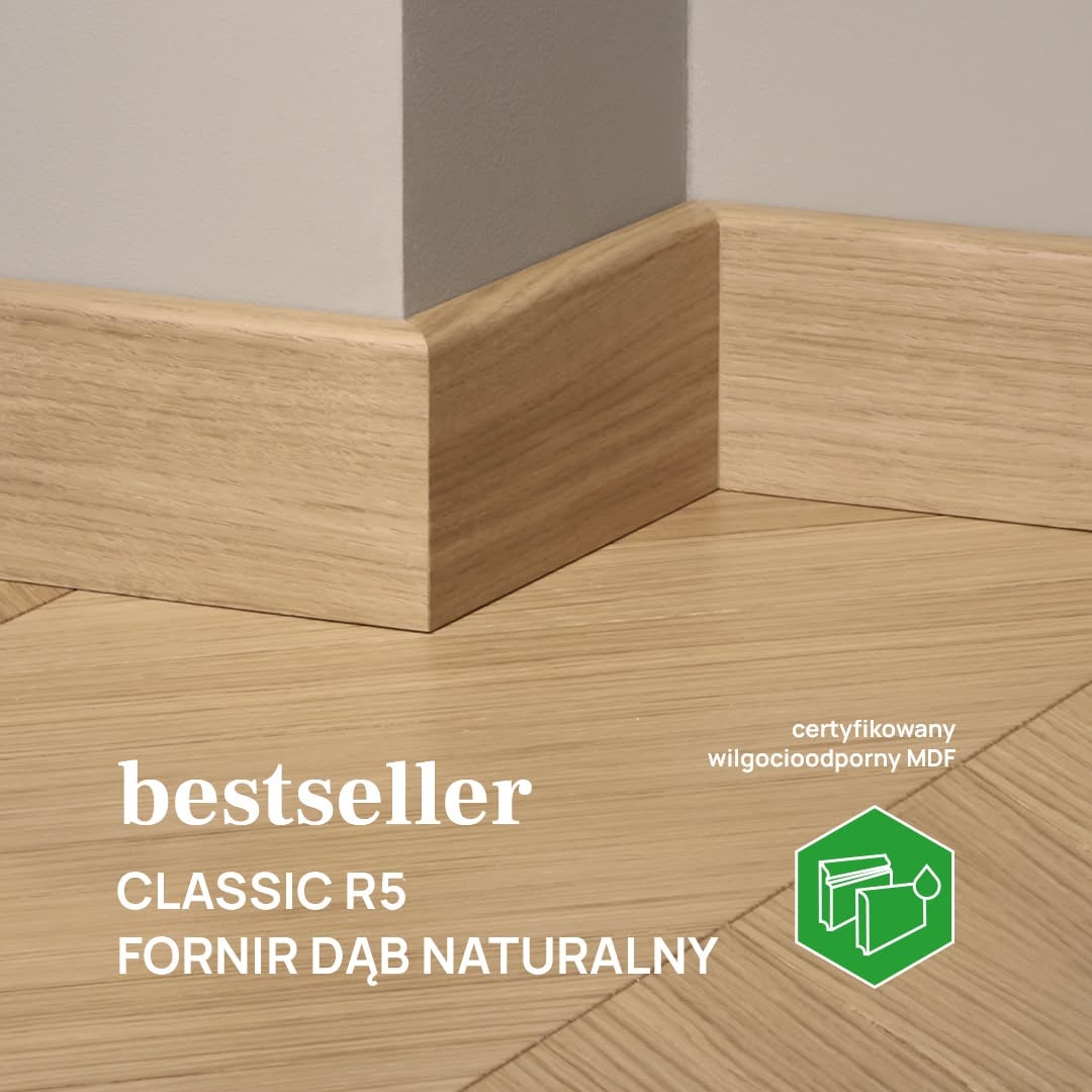 LISTWA LAGRUS CLASSIC R5 DĄB NATURALNY 16X80X2440 MB