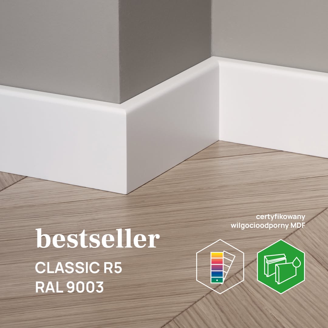 LISTWA LAGRUS CLASSIC R5 kolor 9003 16X80X2440 MB