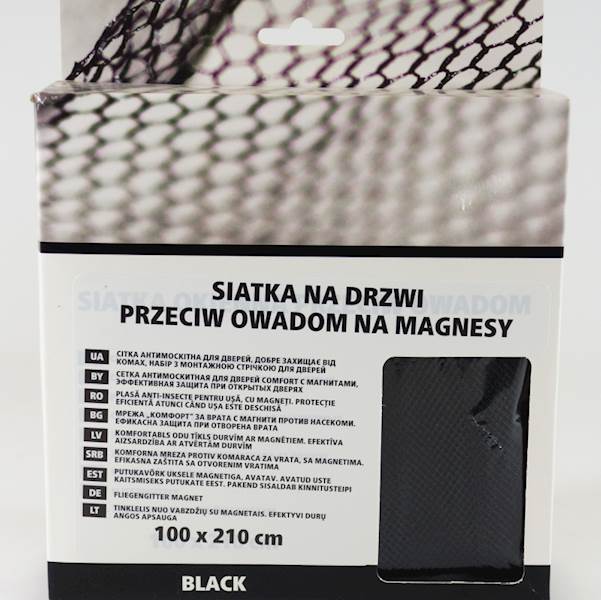 Siatka czarna 210x100 balkon p/owadom Scley