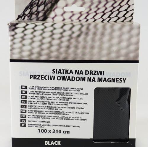 Siatka czarna 210x100 balkon p/owadom Scley