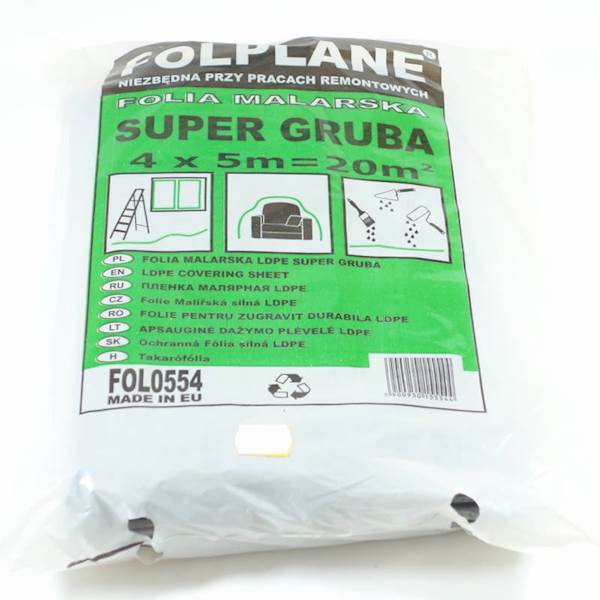 Folia malarska super gruba 4x5m zielona