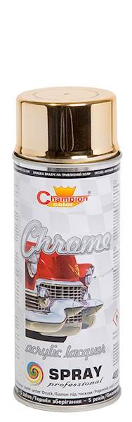 Spray CHROME złoty super 400ml Champion