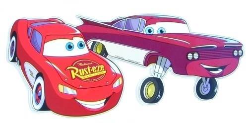 Dekoracja Disney Cars Zygzak i Roman duża