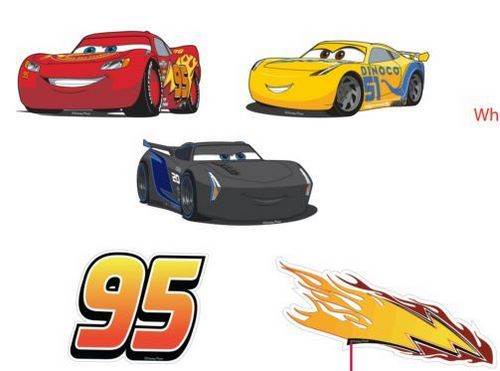 Dekoracja Disney Cars3 zestaw mały 5 el