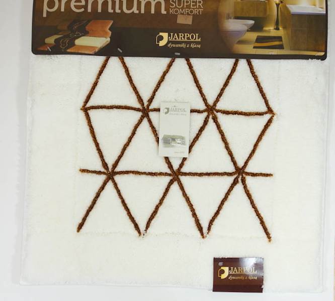 Dywanik PREMIUM Gold 60x60 Agadir 01BiałyJARPOL