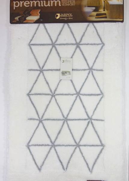 Dywanik PREMIUM 100x60 Agadir biało-szaryJARPOL