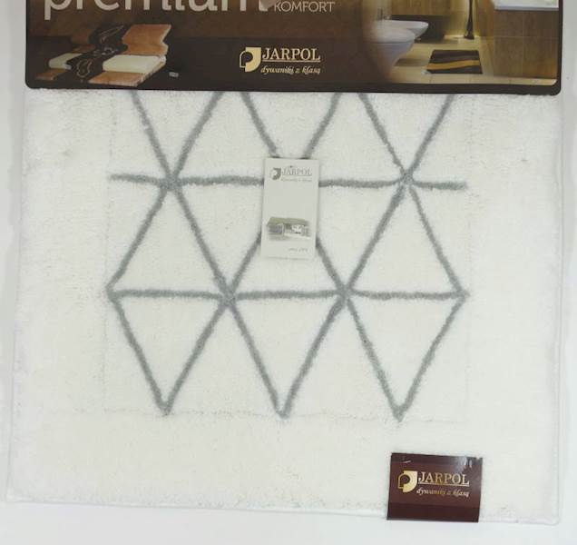 Dywanik PREMIUM  60x60 Agadir biało szaryJARPOL