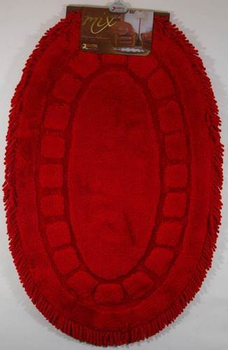 Dywanik 5121CZERW MIX OWAL 100x60cm JARPOL czerwon