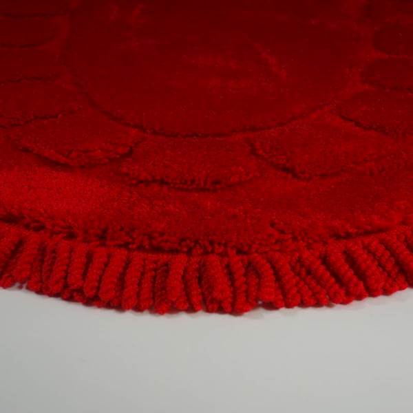 Dywanik 5121CZERW MIX OWAL 100x60cm JARPOL czerwon