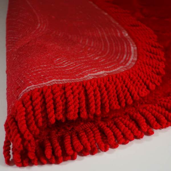 Dywanik 5121CZERW MIX OWAL 100x60cm JARPOL czerwon