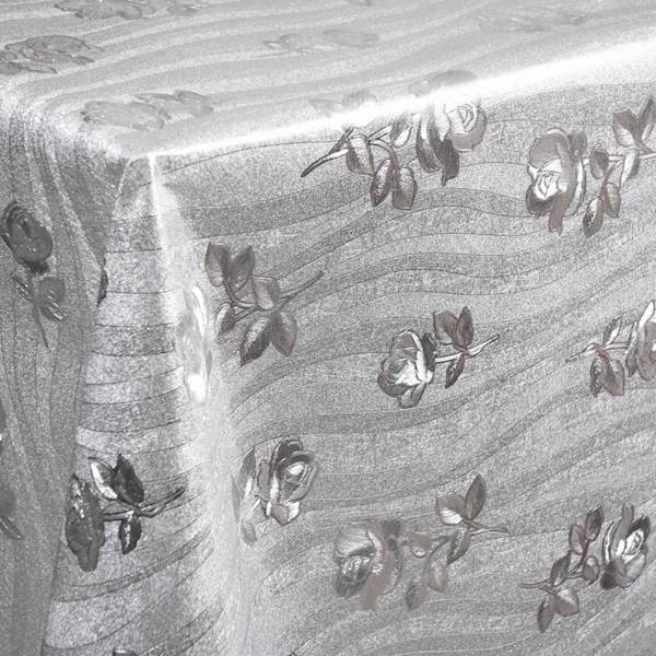 Cerata Metalic 3D Srebr kwiatki 140x10cm GY- 042S