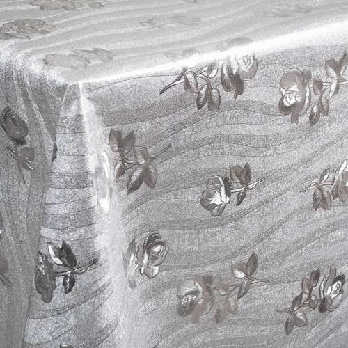 Cerata Metalic 3D Srebr kwiatki 140x10cm GY- 042S