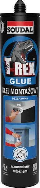 Klej T-Rex montażowy bezbarwny 310g Soudal