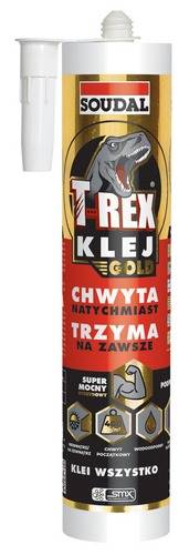Klej GOLD T-Rex montażowy 290g Soudal - jak Mamut