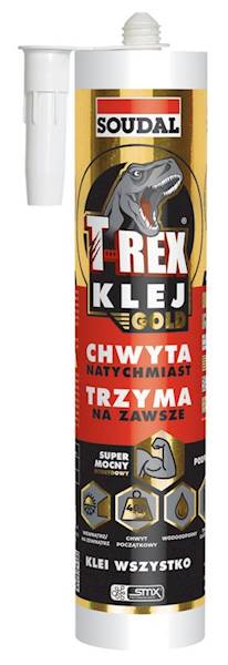 Klej GOLD T-Rex montażowy 290g Soudal - jak Mamut
