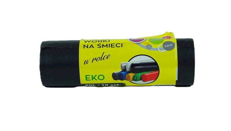 Worki sanitarne LDPE czarne 60x80cm 60l 10szt