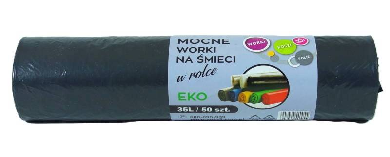 Worki sanitarne LDPE czarne 50x60cm 35l 50szt