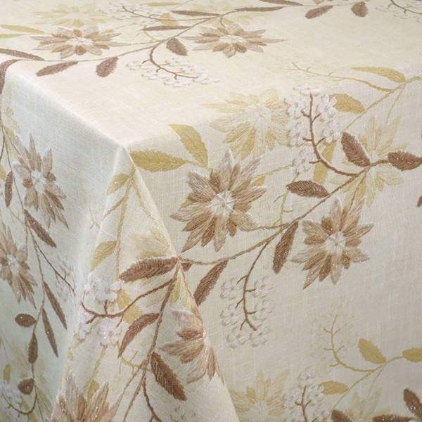 Cerata Brokat wyszywane kwiatki 137x10cm JR 81948