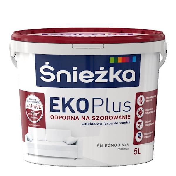Plus Eko Śnieżka 5l emulsja wewn.biała