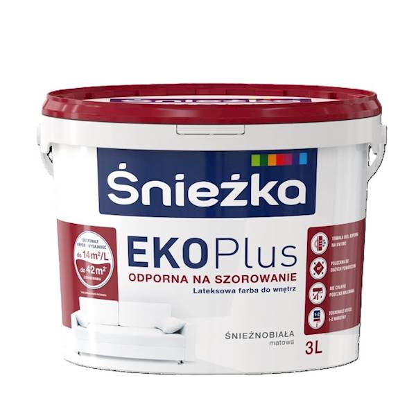 Plus Eko Śnieżka 3l emulsja wewn.biała