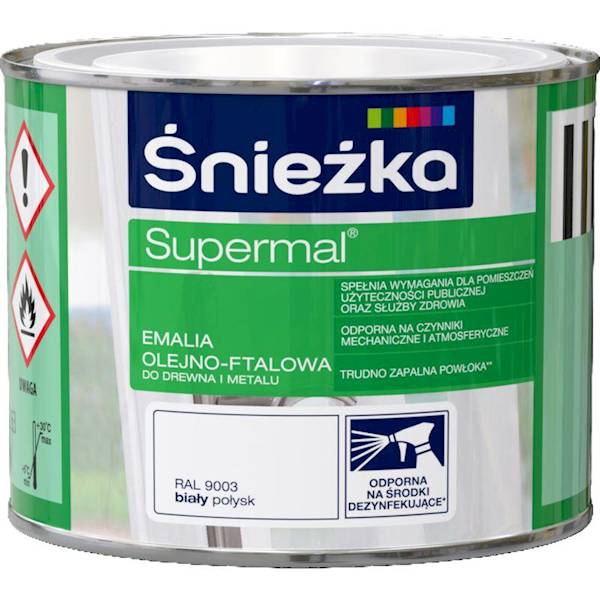 Supermal 0,2l biała 9003Poł.emalia Śnieżka