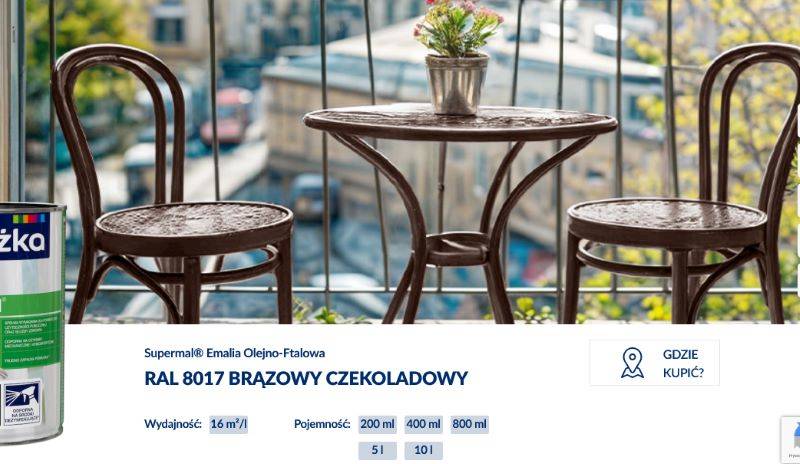 Supermal 0,4l brąz czekol. emalia Śnieżka 8017