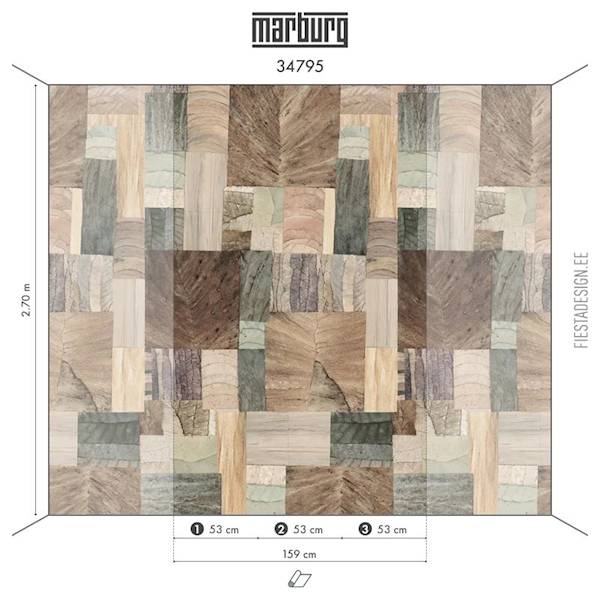 Tapeta 34795 Marburg Deco Well 1,59x2,7m