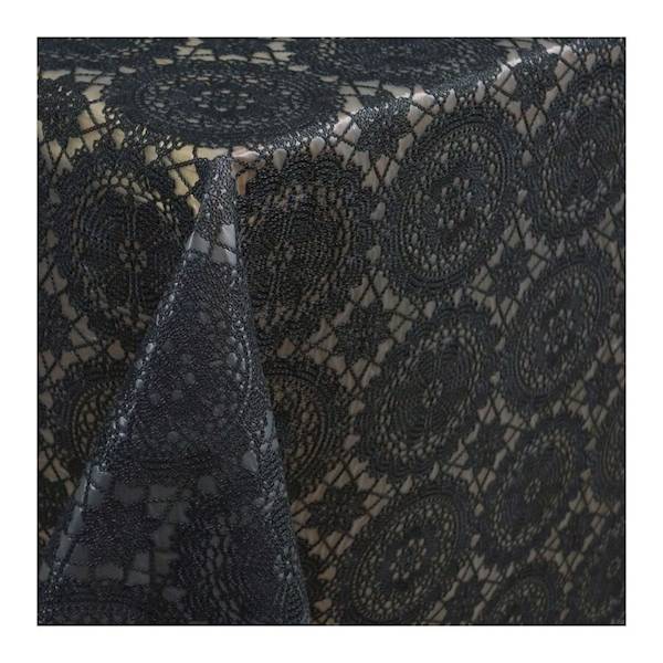 Obrus koronka TR 698 czarna 138x10cm 