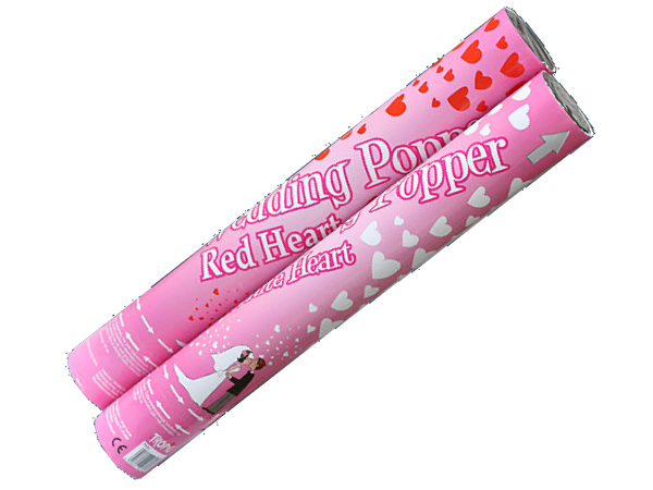 konfetti-TK5 WEDDING POPPER R/W HEARTS 6/12/1