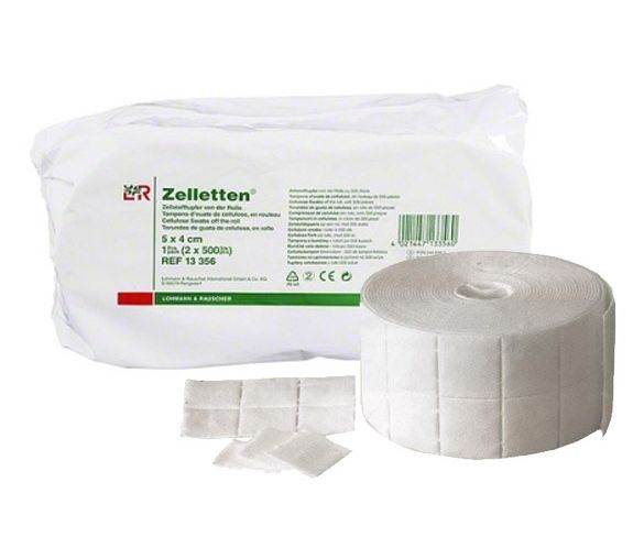 Zelletten kompresy bezpyłowe celulozowe 2x500szt 