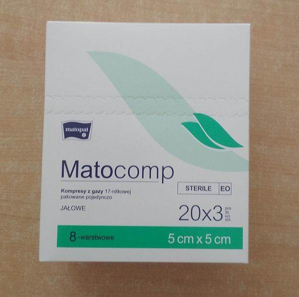 Kompresy gazowe  5x5 3x20 szt. sterylne  MATOPAT