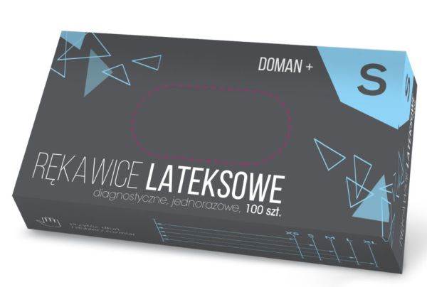 Rękawice lateksowe pudrowane  S 100 szt.
