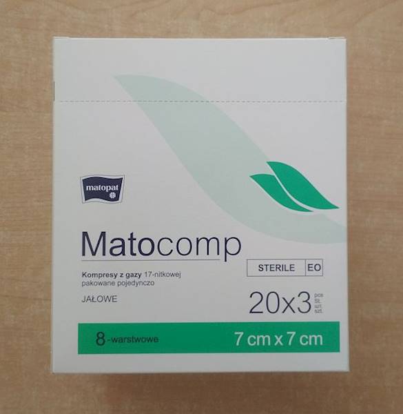 Kompresy gazowe  7x7 3x20 szt. sterylne MATOPAT