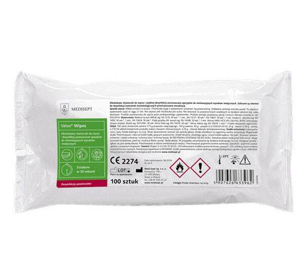 Chusteczki do dezynfekcji  Velox Duo Wipes 100szt.