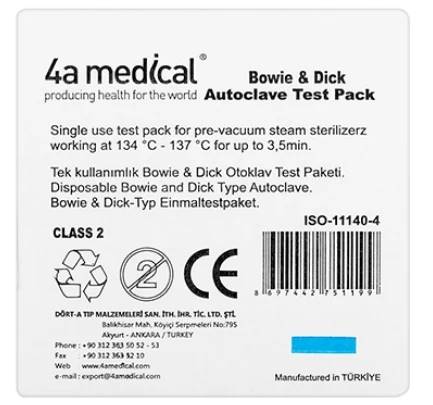Testy kontroli steryl. Bowie&Dick 4a Medical 1szt.