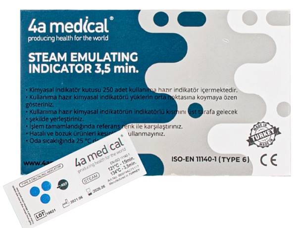 Testy paskowe do sterylizacji  4a Medical 6 klasy