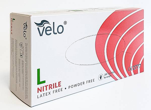 Rękawice nitryl  VELO L 100 szt.