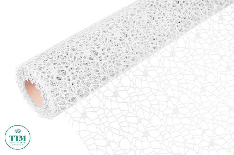 SIATKA KORONKOWA STAR MESH50X5 BIAŁY