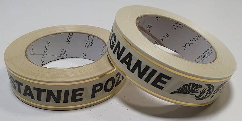 WSTĄŻKA POGRZEBOWA Z PASKIEM 3CM X 50Y KREMOWY