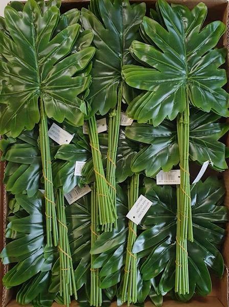 LIŚĆ PHILODENDRON GUMOWANY X12 RX108 ZIELONY